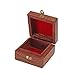 Fine Rosewood Jewelry Trinket Box Keepsake Organizer Handcrafted with Floral Carvings, 4 x 4 inches