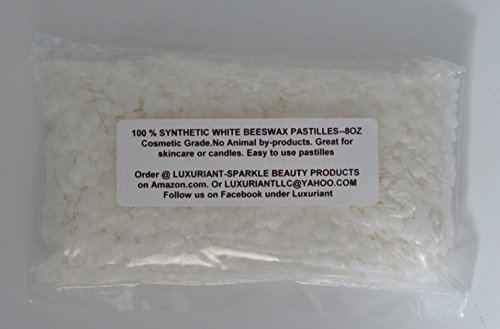 Vegan Beeswax Pastilles-Plant-Based-White-100% Natural-8 oz