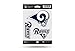Rico NFL Triple Spirit Stickersnfl Triple Spirit Stickers, Maroon, White, Black, 3 Team Stickers