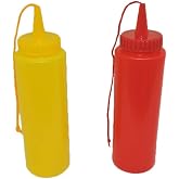 Ketchup & Mustard Fake Novelty Squirt Bottles, Plastic