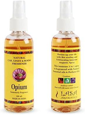 Opium Fragrance 100% Natural Pure Car Linen And Room Freshener Atomizer Spray - 100 ml