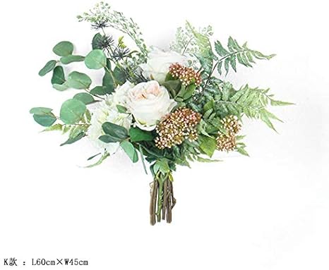 Amazon 北欧の造花 植物の葉 シングル フェイクフラワーアレンジメント テーブルフラワー リビングルーム 装飾ブーケ フラワーアレンジメント Kブーケ 造花 オンライン通販