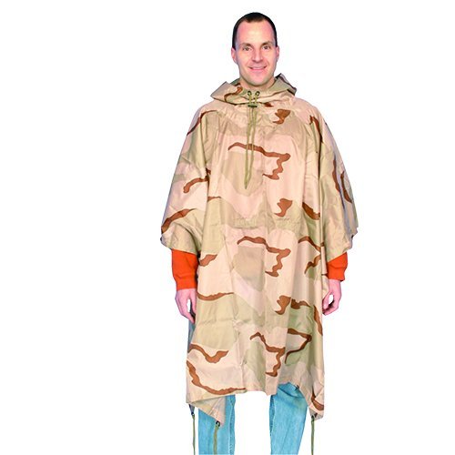 Fox Outdoor Products Ripstop Poncho, 3 Color Desert Camouflage