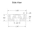4 Cube Square Rubber Feet Bumpers - .875 H X 1.375 W - Made in USA Heavy Duty Non Marking for Furniture, Tables, Chairs, Desks, Benches, Sofas, Chests, & Other Large Items.