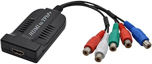 Lifeengine HDMI to YPbPr + R/L Audio Adapter, 1080p Composite Video Splitter Stereo Audio Converter Adapter for TV, Box, VHS, VCR, DVD-Black