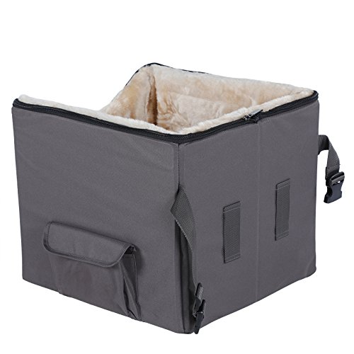 Petsfit Pet/Dog/Cat Booster Seat/Lookout Car Seat for Small Dogs and
Cats up to 15 Pounds,With Pockets 15"Lx16"Wx14"H Small