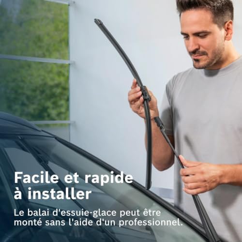 Aerotwin Aerotwin eAR 601 S - Jeu de 2 Balais d'essuie-glaces de Remplacement Avant - Livrés avec Adaptateur Pré-assemblé - 600 mm / 400 mm - Boîte réduite pour moins de déchets