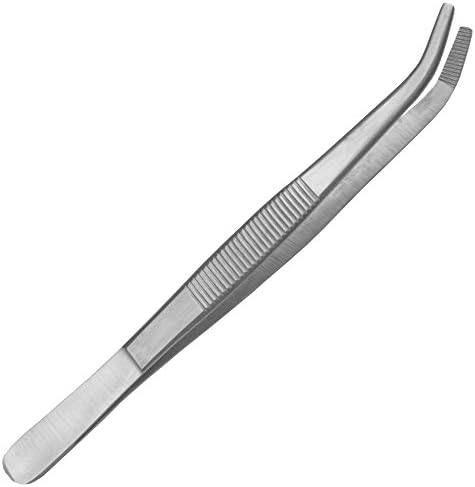 May Terrarium Tweezers 14 cm long Feeding Tweezers – Lining – Curved Design – Stainless Steel