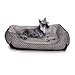 K&H Pet Products Self-Warming Lounge Sleeper Pet Bed Medium Black Square Print 24