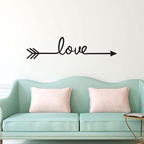 Mintu Wall Stickers, Love Arrow Decal Vinyl Carving Mural Home Room Decor For Living Room Bedroom Sofa Backdrop Tv Wall Background