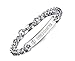 Type 2 Diabetes Medical ID Bracelet for Women : Surgical Steel Cuban Chain Link Awareness Medical Alert Bracelet for Men Women,Personalized Medical Jewelry