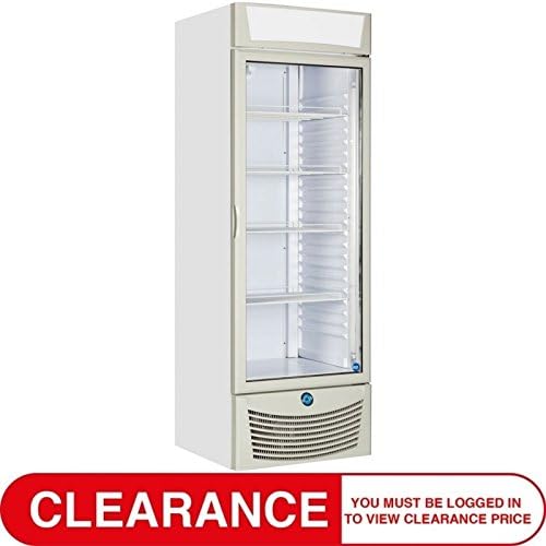 IARP EIS42 Upright Glass Door Chiller Chilled Display with White Glass Door 1957(H)x670(W)x610(D) 404 Litre 4 Shelves -2 Year Parts Warranty Included