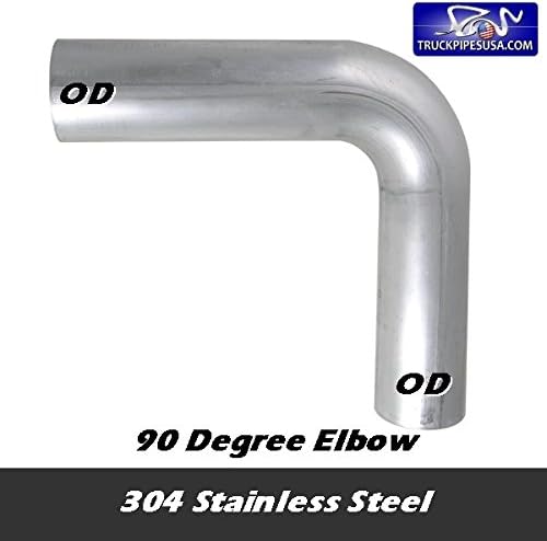 1-508PESS 5 inch 90 Degree Elbow 12 inch x 12 inch OD-OD 304 Stainless Steel