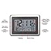 OCEST Digital Wall Clock,Desk Alarm Clock Large LCD Display Battery Operated with Wireless Sensor Indoor/Outdoor Temperature Date Calendar Snooze Table Standing (Silver)
