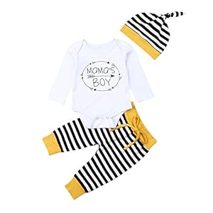 3 stuks pasgeboren baby jongens meisjes schattige lange mouwen outfits rompertje kleine man brief afdrukken top + broek…