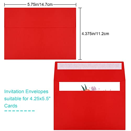 70 Packs of Invitation Envelopes, A2 Envelopes Red, Postcard Envelopes