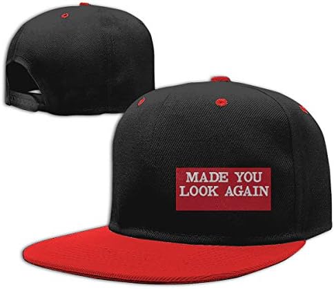 YEPARK Made You Look Again Unisex Cotton Hip Hop Flat Brim Caps Fashion Baseball Adjustable