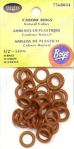 Wright Products Cabone Rings 1/2" 30/Pkg-Brown