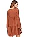 ROMWE Women's Bohemian Long Sleeve Loose Casual Dress Tunic Top