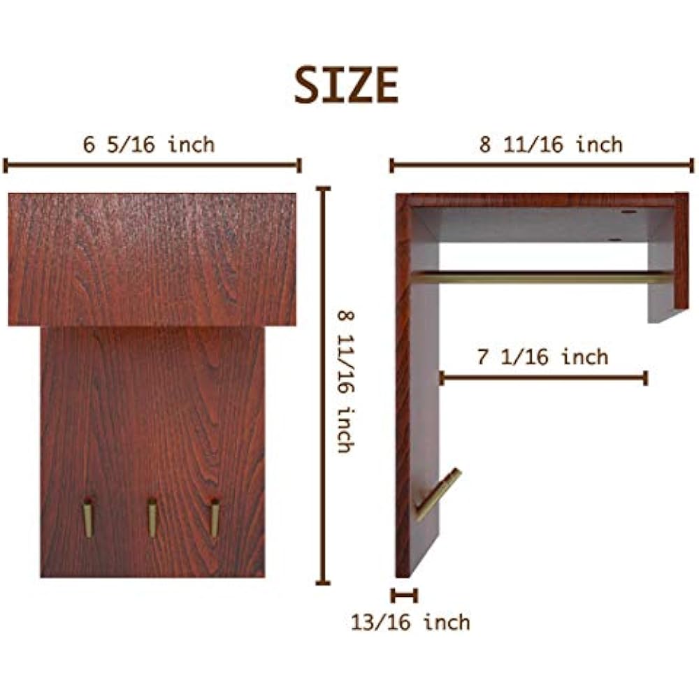 Svelte Solid Wood Coat Rack, Space Saving Wall Mounted Creative Corner