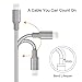 Charger Cable Novtech 3 Pack 3ft 6ft 10ft Heavy Duty Lightning to USB Cable Fast Charging Cord for iPhone x 8 8 Plus 7 7 Plus 6s 6s Plus 6 6 plus 5s 5c 5 iPad Air iPad mini iPod-Gray