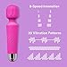 Luna Vibrator - Rechargeable Personal Wand Massager - 20 Vibration Patterns & 8 Multi-Speed - Quiet, Small, Compact & Powerful - Sex Toy for Couple, Men & Women - Travel Bag Included - Hot Pink