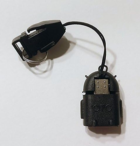 Micro USB OTG Adapter with Keychain (Black)