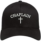 Oypox Valueon 100% Cotton Black Baseball Cap Embroidered Chaplain Dad Hat Adjustable Brass Buckle Closure