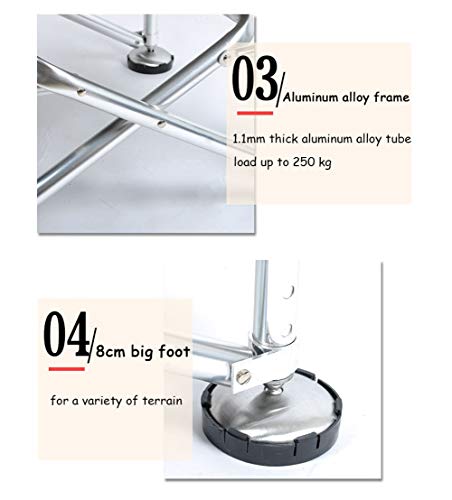 ZAQI Angelstühle campingstühle Tragbarer Angelstuhl mit Rucksack, Verstellbarer Hochleistungs-Outdoor-Campinghocker mit… – Bild 7