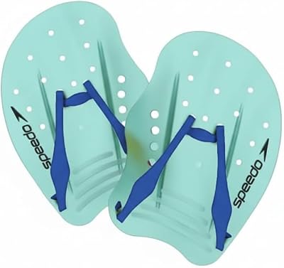 Speedo Tech Paddle Hand Paddles Swimming Unisex Adult Arctic Glass L