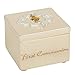 First Communion Gold Tone Chalice Design Small 1.5 inch Decorative Table Top Rosary Jewelry Box