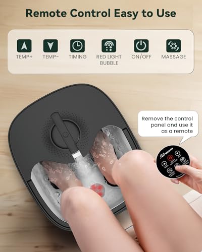 Snailax Folding Foot Bath with Massage and Heating