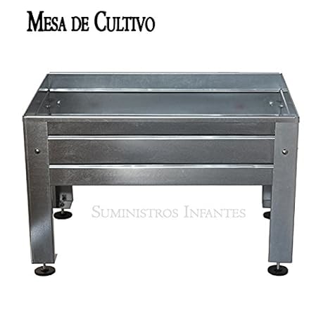 MESA DE CULTIVO Acero Galvanizado. Medidas: Largo 75cm x Ancho ...