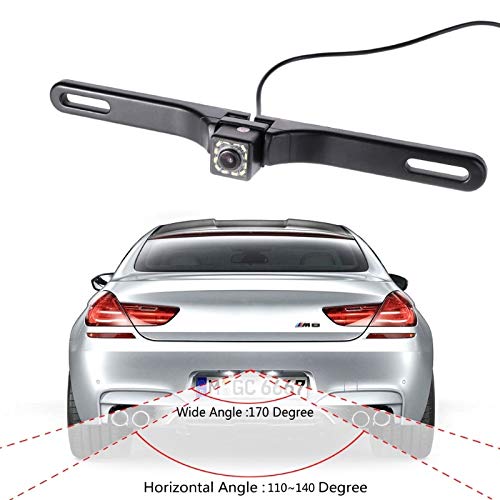 Small-Chipinc - Night Vision 12 IR LED Car Rear View camera License Plate Frame Back Up Camera