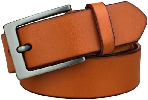 Bullko Men's Casual Genuine Leather Dress Belt For Jeans Classic & Fashion
