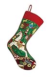 Peking Handicraft 31SJM8635MC Christmas Rocking Horse Needlepoint Stocking, 11 x 18