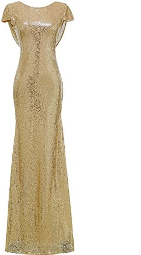 Women's Mermaid Sequined Long Evening Dress Formal Prom Gown Bridesmaid Dresses