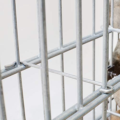 HORI® Gabionenzaun anthrazit I Sichtschutz-Zaun Komplettset I Zaunhöhe: 183 cm I Zaunlänge: 1x Gabione lang + 1x Gabione… – Bild 7