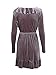 Simplee Apparel Women's Sexy Deep V Neck Ruffles Velvet Dress Party Wrap Dress Grey Purple