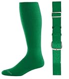 Joe's USA - Baseball Socks & Belt Combo Set ( All Sizes & Colors Available) (Kelly Green, Youth (7-9))