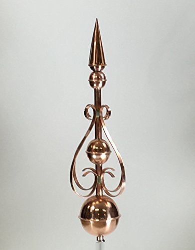 East Coast Weathervanes And Cupolas Wessex Roof Finial Polished Copper (Copper, Finial Only)