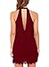 Fantaist Women's Summer Halter Backless Lace Cocktail Dresses for Wedding Guest (S, FT610-Burgundy)