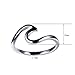 Rongxing 925 sterling silver Wave geometry chic ring,Professional for female friends ready to give their own gifts Size 8