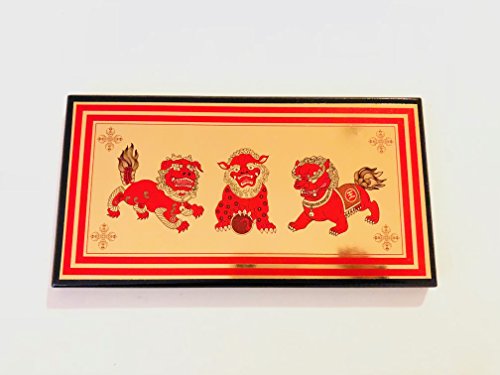 2018 Feng Shui Three Lions Plaque USA Seller