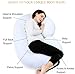 Marine Moon Pregnancy Pillow C Shaped, Pregnancy Body Pillow and Maternity Pillow for Sleeping with 100% Cotton Cover