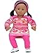 Sophia's 15 Inch Pink Print Dress, Pink Leggings and Headband 3 Piece Baby Doll Outfit | Doll Not Included