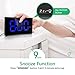 Digital Alarm Clock, Pictek 5 Inch Dimmable LED Screen, Kids Desk Clock with Snooze Function, 12/24 Hour, USB Port for Bedroom Living Room Office - Blue (Without Adapter)