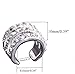 IrbingNii Ear Cuffs for Non Pierced Ear Cartilage Earrings Paved with Crystal Gems Earcuffs Silver Tone 3 Layers Hoops 2PCS