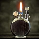 Morisk Vintage Trench Lighter, Cool Pipe Lighters Fluid Refillable for Smoking, Windproof Reusable Antique Classic Flame Ligh