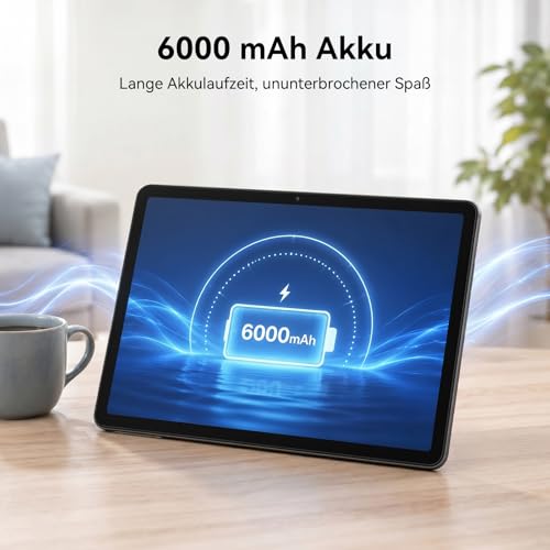 TABWEE Tablet with Keyboard and Stylus Pen - 18GB + 128GB (2TB TF) Android Tablet 10" 6000mAh 5MP + 2MP Gemini AI 5G WiFi GPS